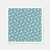 Serviette En Papier Aqua cute snow polar bear pattern (Devant)