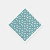 Serviette En Papier Aqua cute snow polar bear pattern (Coin)