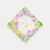 Serviette En Papier Aqua du Jardin Floral (Coin)