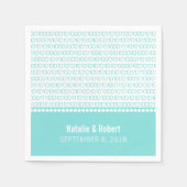 Serviette En Papier Aqua Geek Chic Binary Code Papier (Devant)