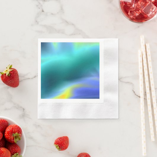 Serviette en papier aqua lumineuse (En situation)