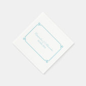 Serviette En Papier Aqua Paradise Deco Chic Mariage (Coin)