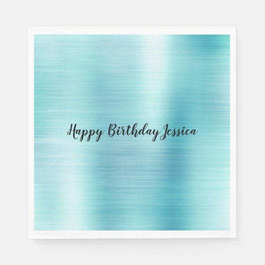 Serviette En Papier Aqua Stripe (Devant)