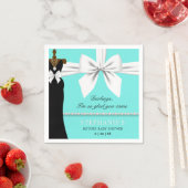 Serviette En Papier Aqua Turquoise Elegant Dark Ethnic Tiffany Baby sh (En situation)