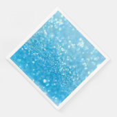 Serviette En Papier Aqua Water Baby Parties scintillant bleue (Coin)