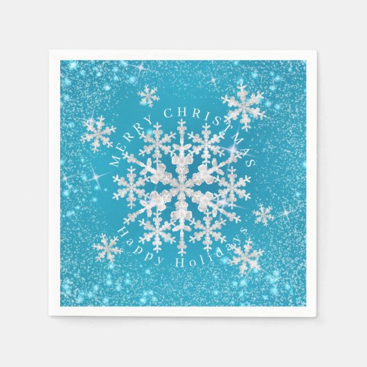 Serviette En Papier Aqua White (Devant)