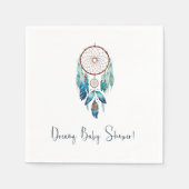 Serviette En Papier Aquamarine Baby shower Dreamcatcher (Devant)