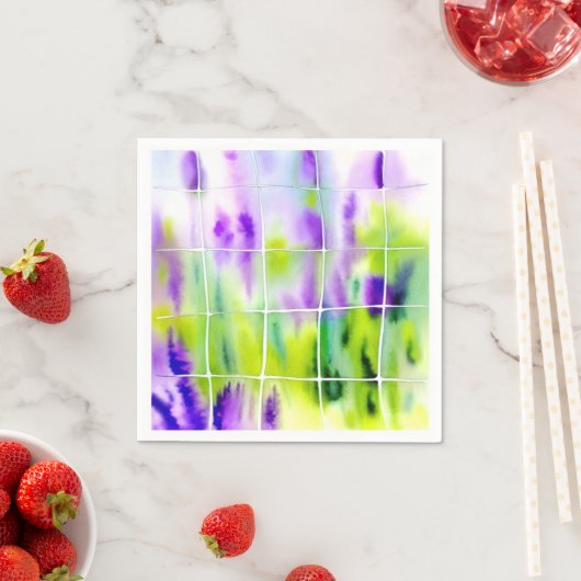 Serviette En Papier Aquarell Lavendel (En situation)