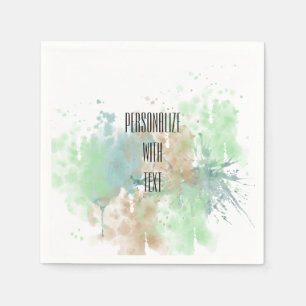 Serviette En Papier Aquarelle