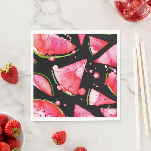 Serviette En Papier Aquarelle 2 (En situation)