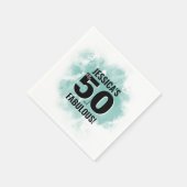 Serviette En Papier Aquarelle 50e anniversaire (Coin)