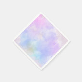 Serviette En Papier Aquarelle Abstraite bleu violet élégant (Coin)