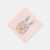Serviette En Papier Aquarelle adorable Lapin de Pâques (Coin)