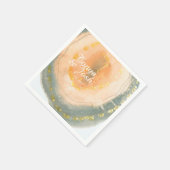 Serviette En Papier Aquarelle Agate Coral Geodes Mariage (Coin)