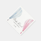 Serviette En Papier Aquarelle Air Balloons Révélation de genre (Coin)