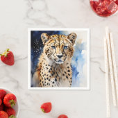 Serviette En Papier Aquarelle Animal Safari Cheetah (En situation)