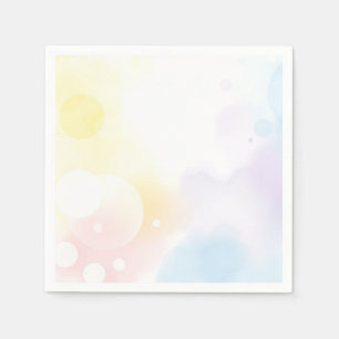 Serviette En Papier Aquarelle apaisante avec bulles pastel