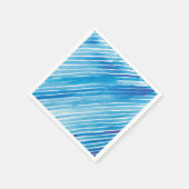 Serviette En Papier Aquarelle Aqua (Coin)