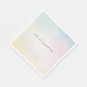 Serviette En Papier Aquarelle Aqua Rose Jaune Tie Dye Ombre (Coin)