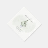 Serviette En Papier Aquarelle Arbre de Noël annuel (Coin)