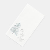 Serviette En Papier Aquarelle Arbre Oh Holy Night (Coin)