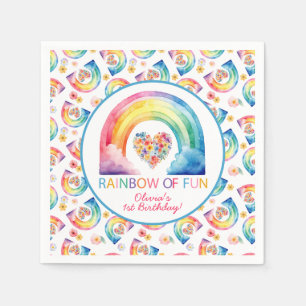 Serviette En Papier Aquarelle Arc En Arc De Fun Anniversaire