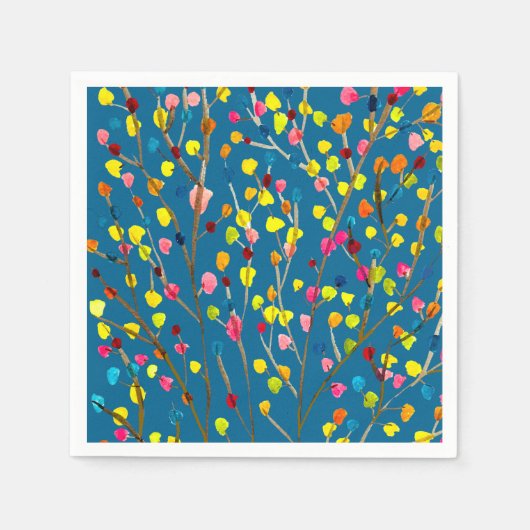 Serviette En Papier Aquarelle arc-en-ciel (Devant)