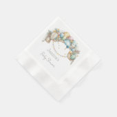 Serviette En Papier Aquarelle arc-en-ciel Air Baby shower (Coin)