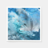 Serviette En Papier Aquarelle Art numérique Dauphin (Devant)