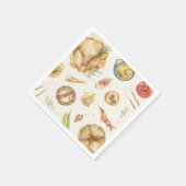 Serviette En Papier Aquarelle Automne Chute Turquie Thanksgiving Dîner (Coin)