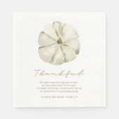 Serviette En Papier Aquarelle Automne Citrouille Thanksgiving Thanksgi (Devant)