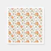 Serviette En Papier Aquarelle Automne Citrouilles rustiques (Devant)