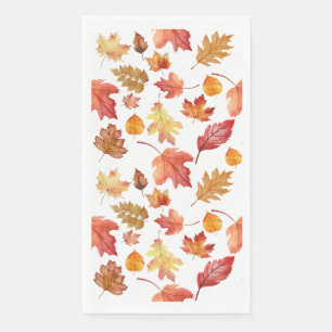 Serviette En Papier Aquarelle Automne Feuilles Automne Motif sans join