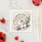 Serviette En Papier Aquarelle Automne | Mariage Woodland (En situation)