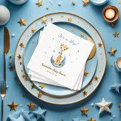 Serviette En Papier Aquarelle Baby Giraffe C'est un Baby shower garçon