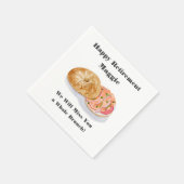 Serviette En Papier Aquarelle Bagels Fumée Saumon Retraite Brunch (Coin)