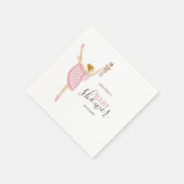 Serviette En Papier Aquarelle Ballerina Nutcracker Baby shower rose (Coin)
