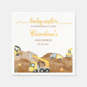 Serviette En Papier Aquarelle bébé en construction baby shower (Devant)