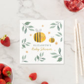 Serviette En Papier Aquarelle Bee Honey Baby shower sucré serviettes (En situation)