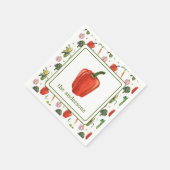 Serviette En Papier Aquarelle Bio produit poivron (Coin)