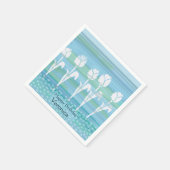Serviette En Papier Aquarelle Bleu Anniversaire Enfants Tulip Papier N (Coin)