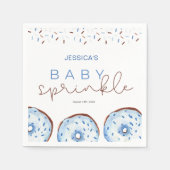Serviette En Papier Aquarelle bleu beignets Bébé Sprinkle Douche (Devant)