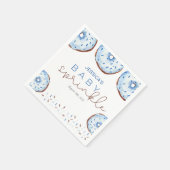 Serviette En Papier Aquarelle bleu beignets Bébé Sprinkle Douche (Coin)