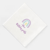 Serviette En Papier Aquarelle bleu bleu lilas jaune Anniversaire (Coin)