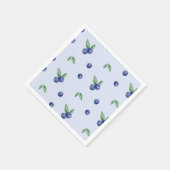 Serviette En Papier Aquarelle bleu bleuté doux anniversaire (Coin)