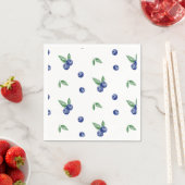 Serviette En Papier Aquarelle bleu bleuté doux anniversaire (En situation)