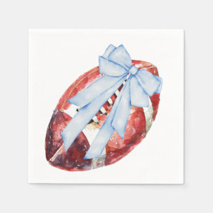 Serviette En Papier Aquarelle Bleu Bow Football Naples