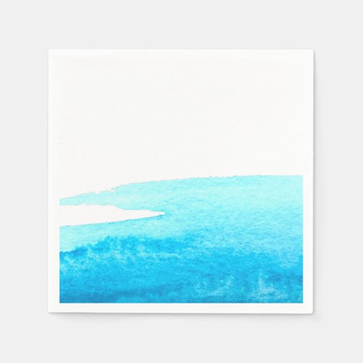 Serviette En Papier Aquarelle bleu ciel (Devant)