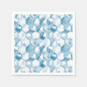 Serviette En Papier Aquarelle bleu doux Canotype Motif