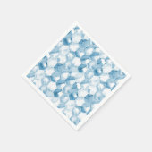 Serviette En Papier Aquarelle bleu doux Canotype Motif (Coin)